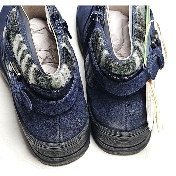 Earth Origins Tate Blue Suede Boots Water Repellent Aztec Sweater Womens 5.5 - Picture 5 of 14